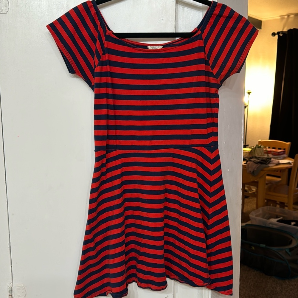 Women’s Red/Navy Striped Dress